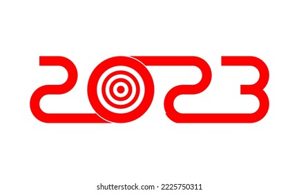 2023 new year target banner, new financial goals poster