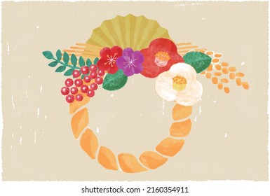 2023 New Year's card illustration. Easy-to-use vector material.
