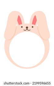 2023 New Year's card-white background illustration material with Japanese pattern.The character in the work means rabbit in Japanese.
Also, the text means happy new year.