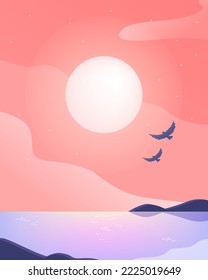 2023 New Year's Sunrise Background Illustration
