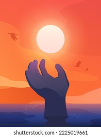 2023 New Year's Sunrise Background Illustration
