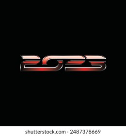 2023 Number Cool Geometric Technology Icon Creative Design Logo