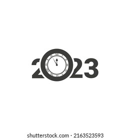 2023 number on white background. 2023 logo text design. Design template Celebration typography poster, banner or greeting card for Happy new year. Vector Illustration