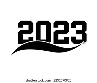 2023 number year creative design vector template