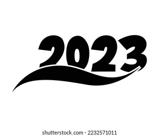 2023 number year creative design vector template