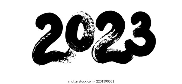 Zahlen für 2023. Design-Element des Neujahrs. farbige Textur.