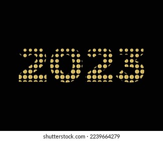 2023 Numeric number logo icon vector template elements.
