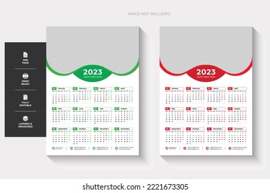 2023 de una página de diseño de doble calibre de pared, Business Color Corporativo 2023