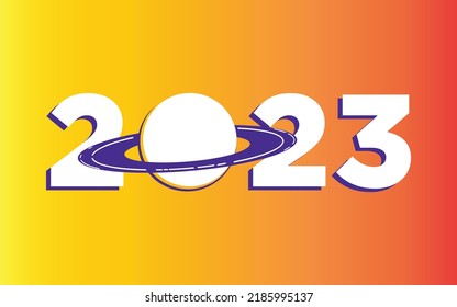 Ilustración vectorial de diseño de planetas de 2023