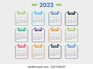 2023 Simple calendar template design