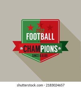 2023 Soccer or Football Champions Badge Vector Illustration.