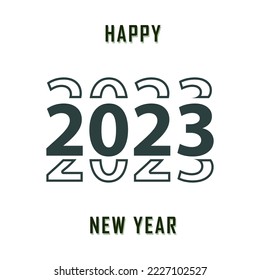 2023 Text Design. Vector '2023' Typography Illustration Design Element for New Year 2023 Social Media Post, Greeting Card, Banner, Poster. Vector illustration.