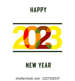 2023 Text Design. Vector '2023' Typography Illustration Design Element for New Year 2023 Social Media Post, Greeting Card, Banner, Poster. Vector illustration.