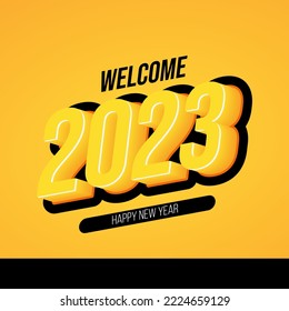 
2023 text effect typography is suitable for greeting cards celebrating the new year