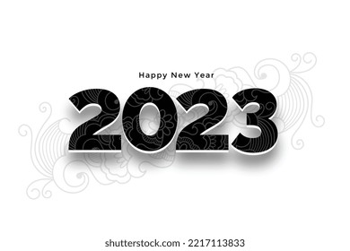 2023 text in minimal style for new year holiday banner vector 
