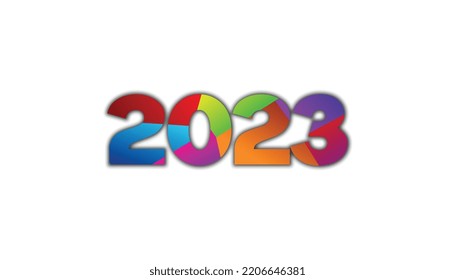 Ilustración de diseño vectorial 2023. Año Nuevo 2023. Feliz Año Nuevo 2023. 2023 diseñar conceptuales para fondos, plantillas, sitios web, banners, calendarios e invitaciones.
