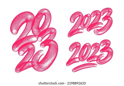 2023. Graffiti vectorial rociando letras escritas a mano.