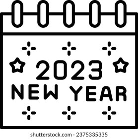 2023 vector icon. Can be used for printing, mobile and web applications.