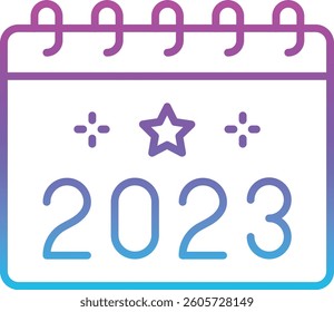 2023 vector icon. Can be used for printing, mobile and web applications.