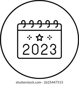 Icono de Vector de 2023. Se puede utilizar para aplicaciones de impresión, móviles y de Web.