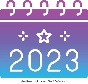 Icono de Vector de 2023. Se puede utilizar para aplicaciones de impresión, móviles y de Web.