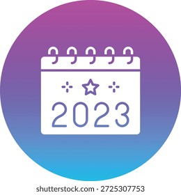 Icono de Vector de 2023. Se puede utilizar para aplicaciones de impresión, móviles y de Web.