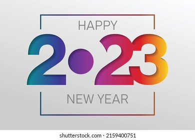 2023 vector on paper cut background. 2023 vector concept. Festive numbers design. Lettering 2023 vector concept EPS 10