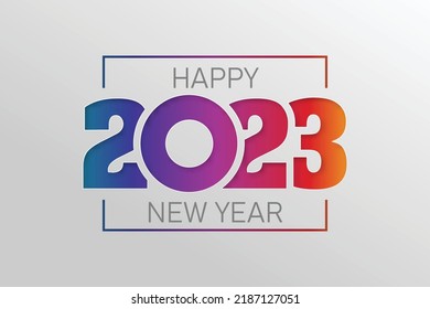 2023 vector on paper cut background. 2023 vector concept. Festive numbers design. Lettering 2023 vector concept EPS 10