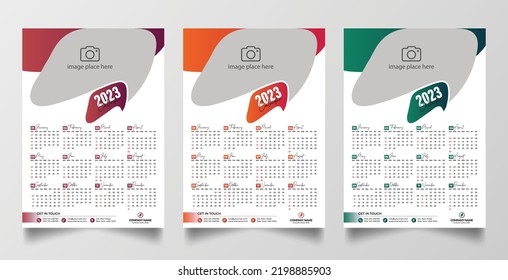 2023 Wall Calendar design template