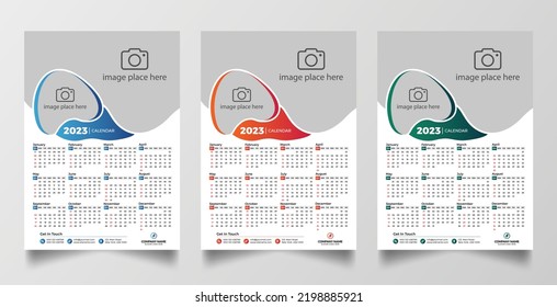 2023 Wall Calendar design template