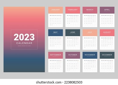 2023 Wall Calendar Design Template   New Year