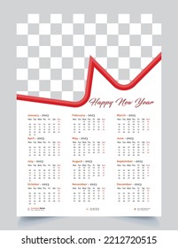 Diseño de plantillas de calendario de pared para 2023