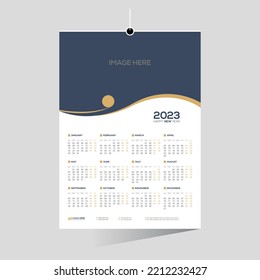 2023 wall vector calendar design for any kind of use