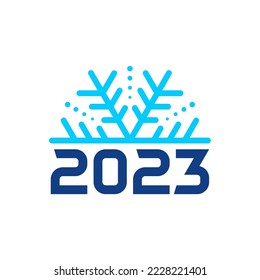 2023 Winter logo template, Winter 2023 logo design vector