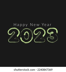2023 wishing happy new year text design