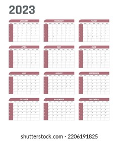 2023 year calendar, calendar design for 2023 starts sunday