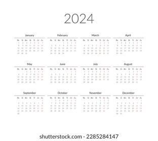 plantilla de calendario de 2023 años. Ilustración vectorial.