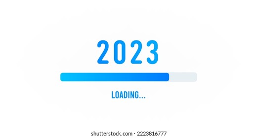 2023 year loading bar illustration