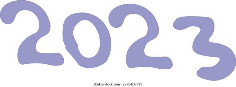 2023 year number 2 0 2 3 in purple color