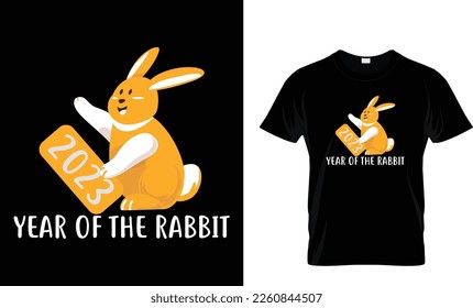2023 year of the rabbit T-shirt design template
