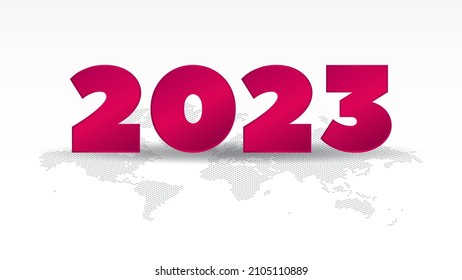 2023 Year Sign World Map 260nw 2105110889 