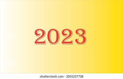 2023 year text design vector drawing