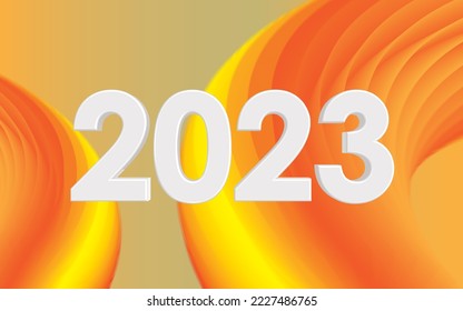2023 Antecedentes del resumen amarillo Año nuevo