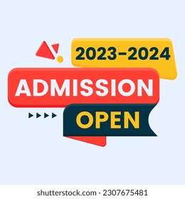 2023-2024 admission open tag for social media post banner template