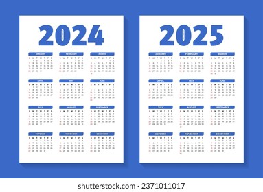 2024 and 2025 editable calendar template