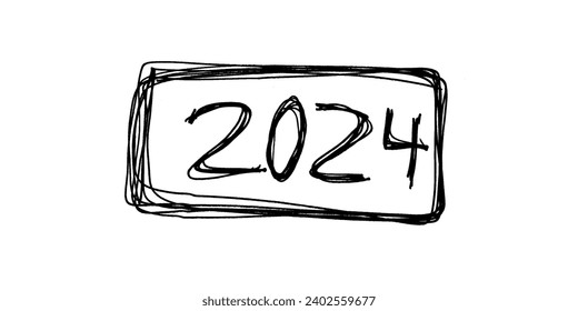 2024 background happy vector banner card celebration greeting poster
