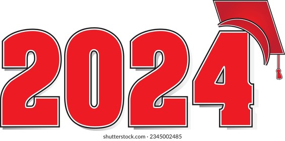 2024 Schwarz mit Grad Cap