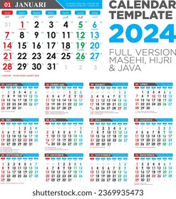 Calendario de 2024 con la adición de un calendario islámico
