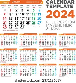 Calendario de 2024 con la adición de un calendario islámico