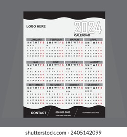  	2024 calendar, business calendar, calendar, clean design, colorful, creative, creative calendar, creativity, date, desk holidays, illustrator, 